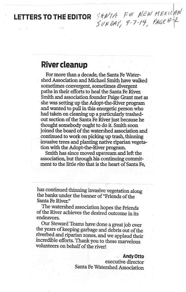 City halts the Santa Fe River cleanup